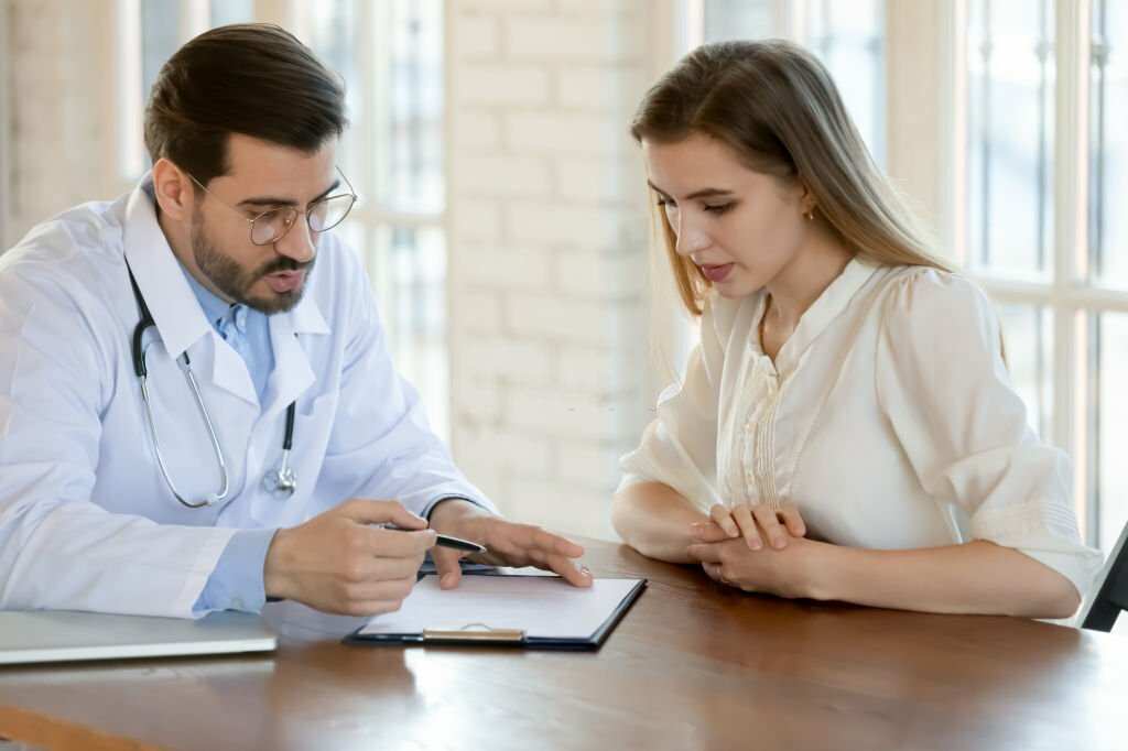 doctor offering treatment plan to patient